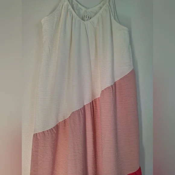 TCEC Womens Dress in White, Pink, and Red Size M - Picture 3 of 9